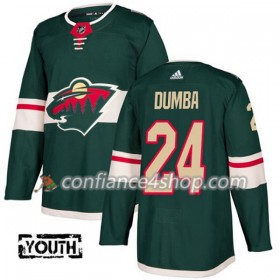 Adidas Maillot de Hockey Minnesota Wild Matt Dumba 24 2017-2018 Vert Authentic - Enfant